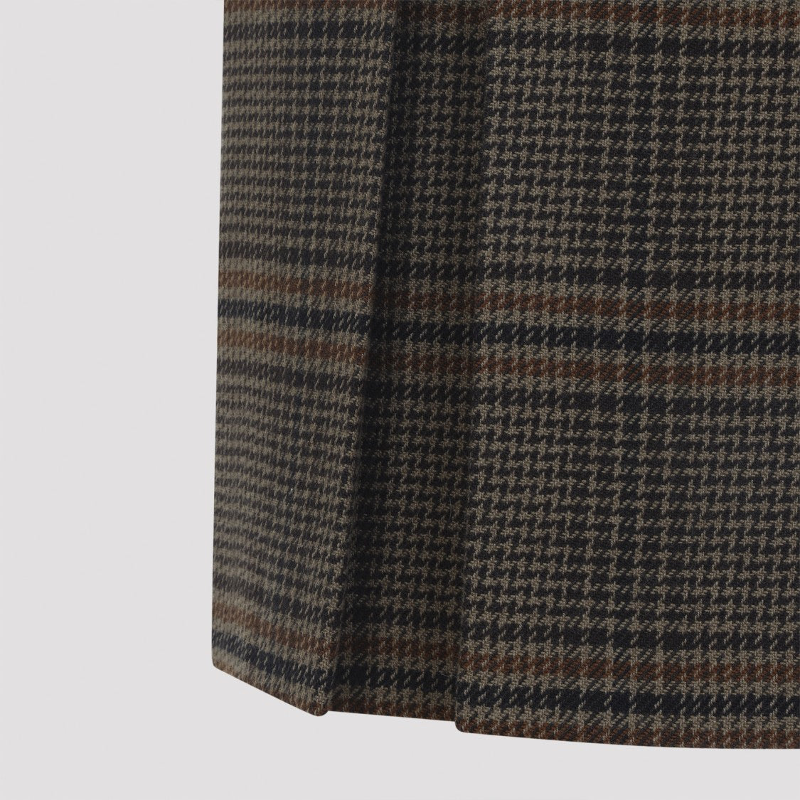 Saint Laurent Brown Wool Skirt