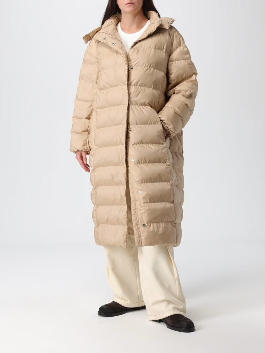 Max Mara Quilted Lightweight Puffer Coat With High Collar