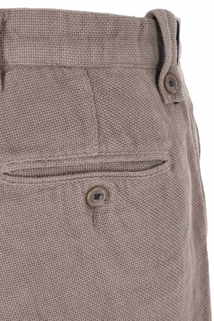 Myths Textured Cotton-Linen Casual Shorts