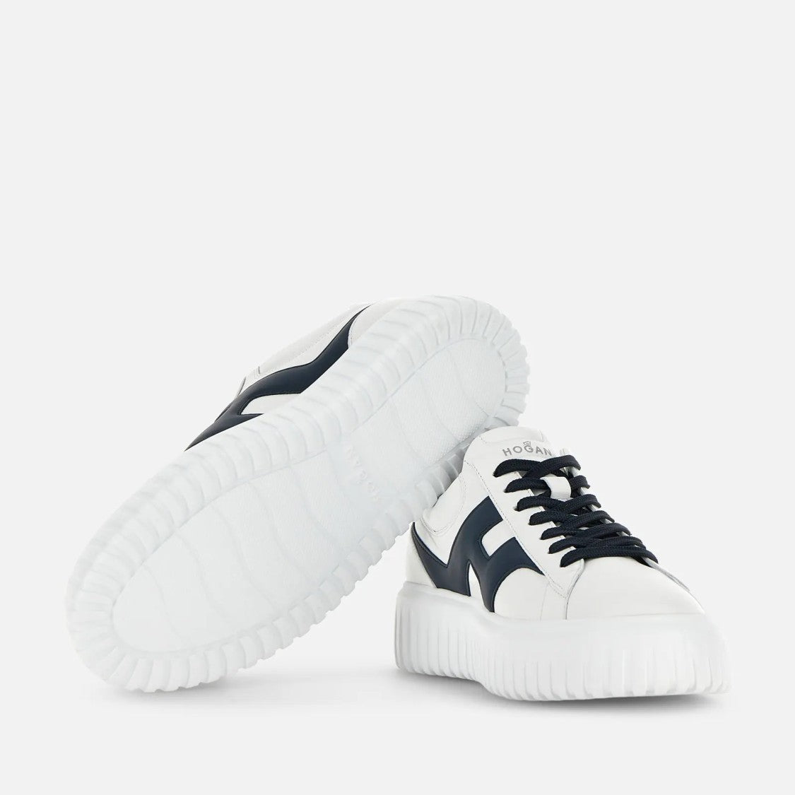 Hogan H-Stripes Allacciato H Spezzata Sneakers In White