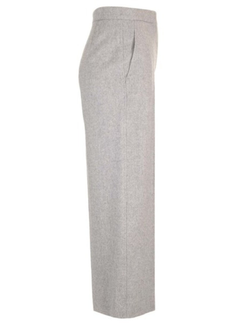 Max Mara Cropped Wide-Leg Pants In Premium Pure Wool Drap