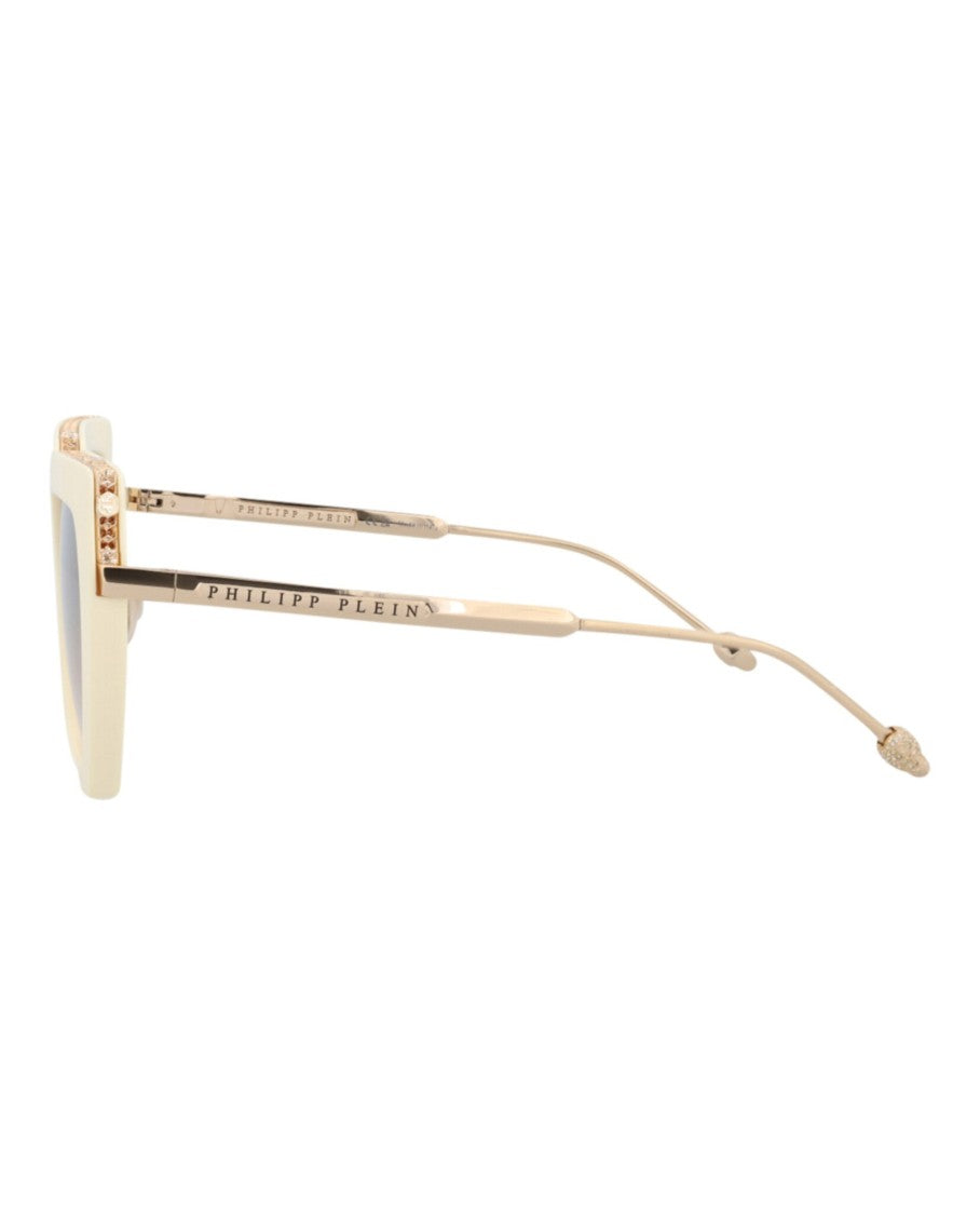 Philipp Plein Cat Eye-Frame Metal Sunglasses