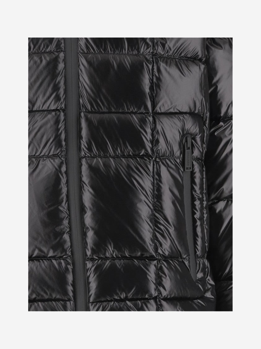 Dsquared2 Shiny Finish Puffer Bomber Jacket With Hood