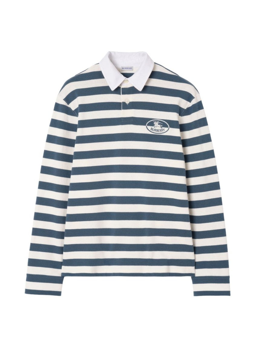 Burberry Multicolor Long-Sleeve Striped Polo Shirt