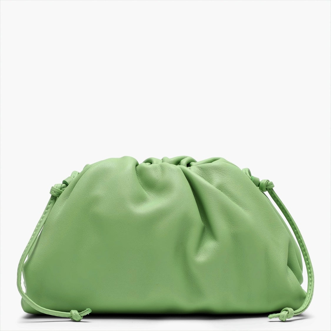 Bottega Veneta Gathered Mini Pouch In Smooth Calfskin Leather