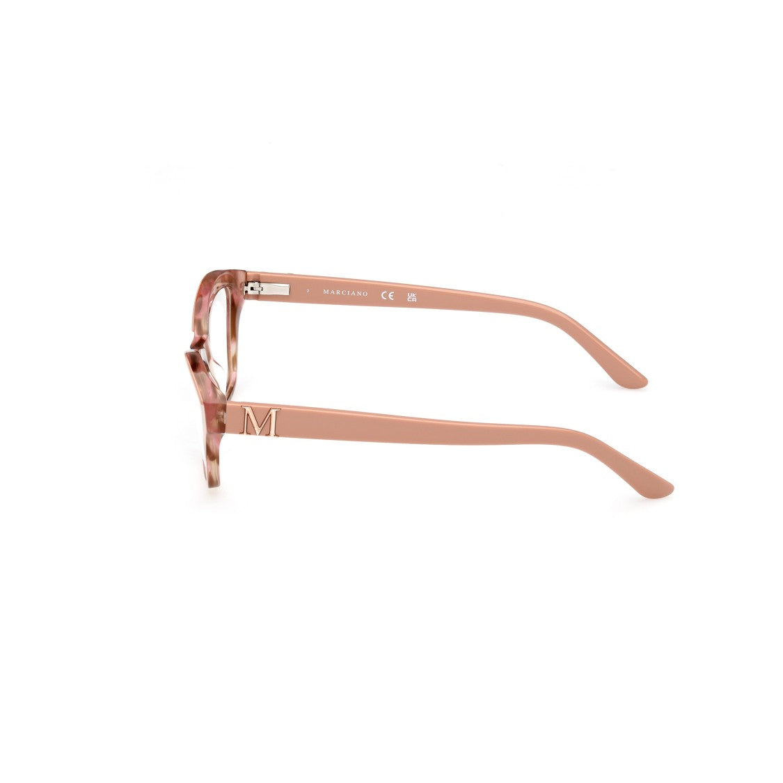Guess By Marciano Gm0396 55074 Translucent Cat-Eye Eyeglasses With Geometric Frame