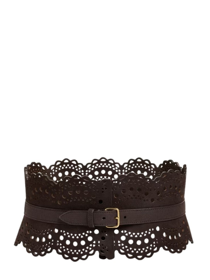 Alaïa Brown Leather Bustier Belt