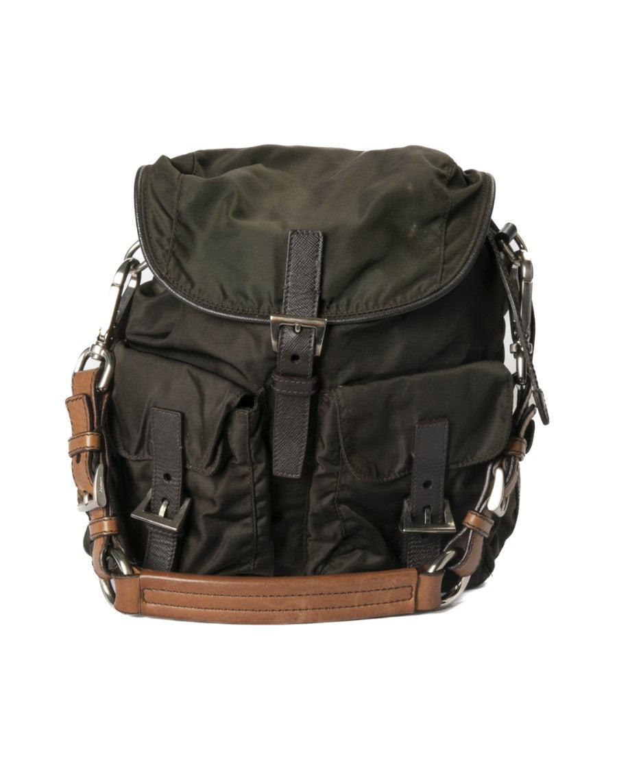 Prada Task Small Nylon Bag - Green