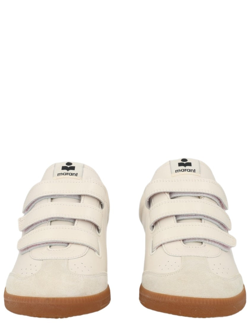 Isabel Marant Brown Smooth Leather Velcro Sneakers
