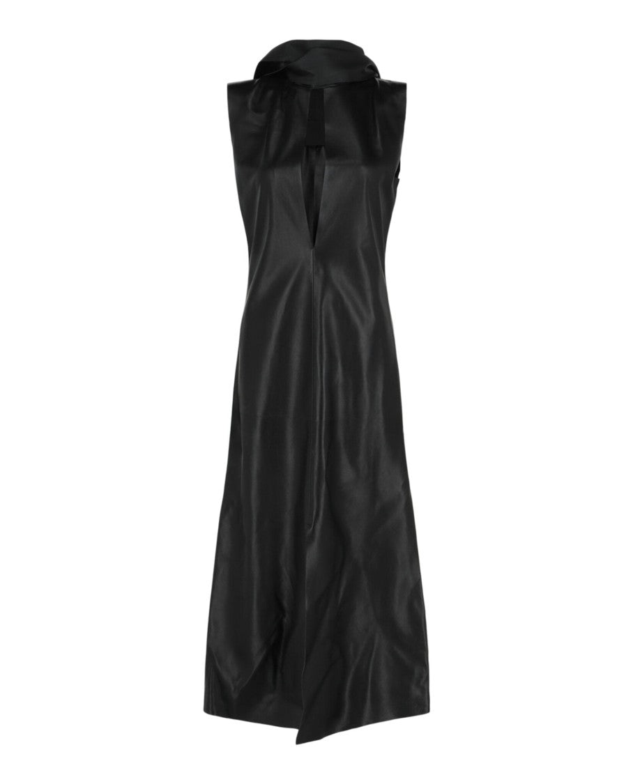 Givenchy Lavalliere Leather Midi Dress