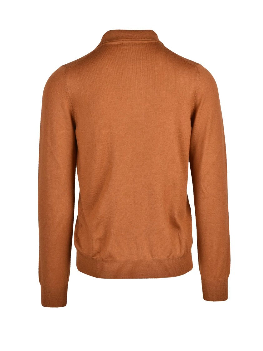 Gran Sasso Knit Polo With Classic Collar And Three-Button Placket