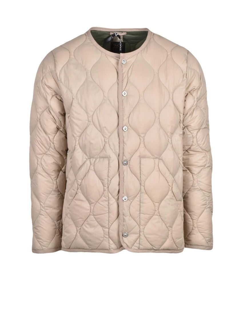 Taion Down-Filled Nylon Jacket With Snap Closure And Unique Quilted Design