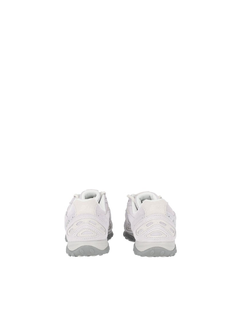 New Balance Light Grey Suede Mesh Low-Top Sneakers