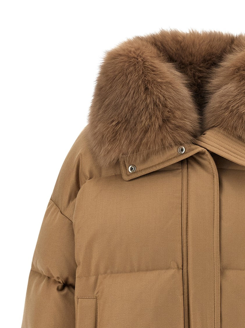 Yves Salomon Down Jacket With Mittens