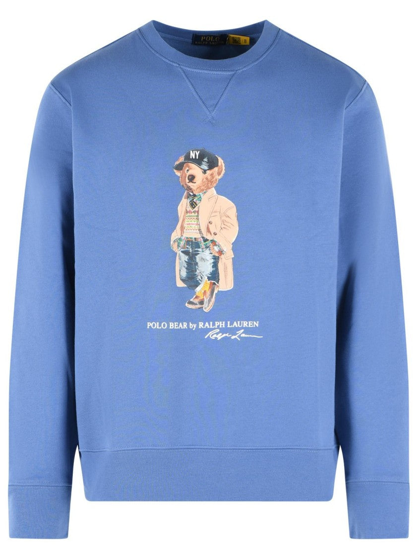 Polo Ralph Lauren Cotton Blend Sweatshirt With Bear Graphic Print
