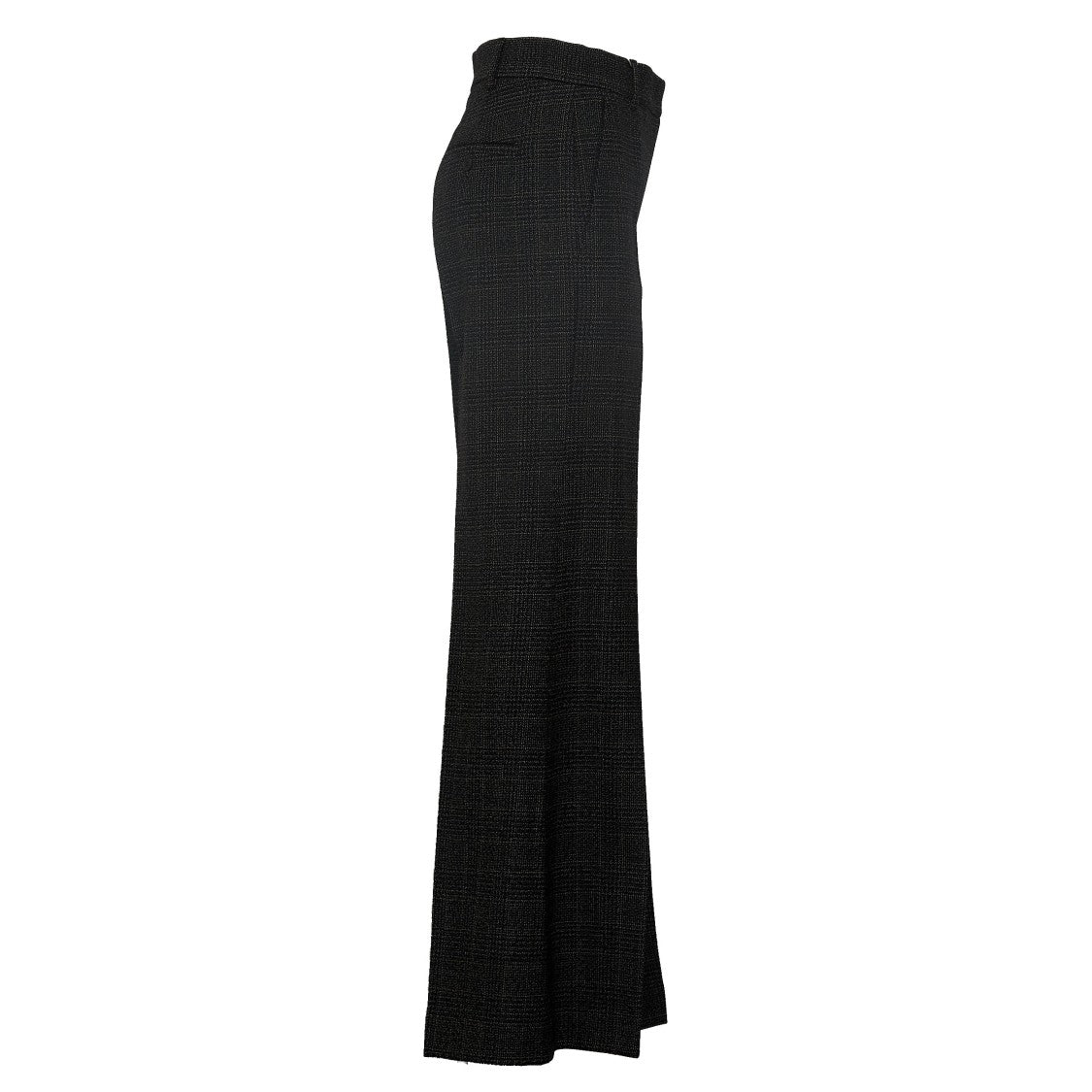 Max Mara Prince Of Wales High-Waisted Flared Wool Pants