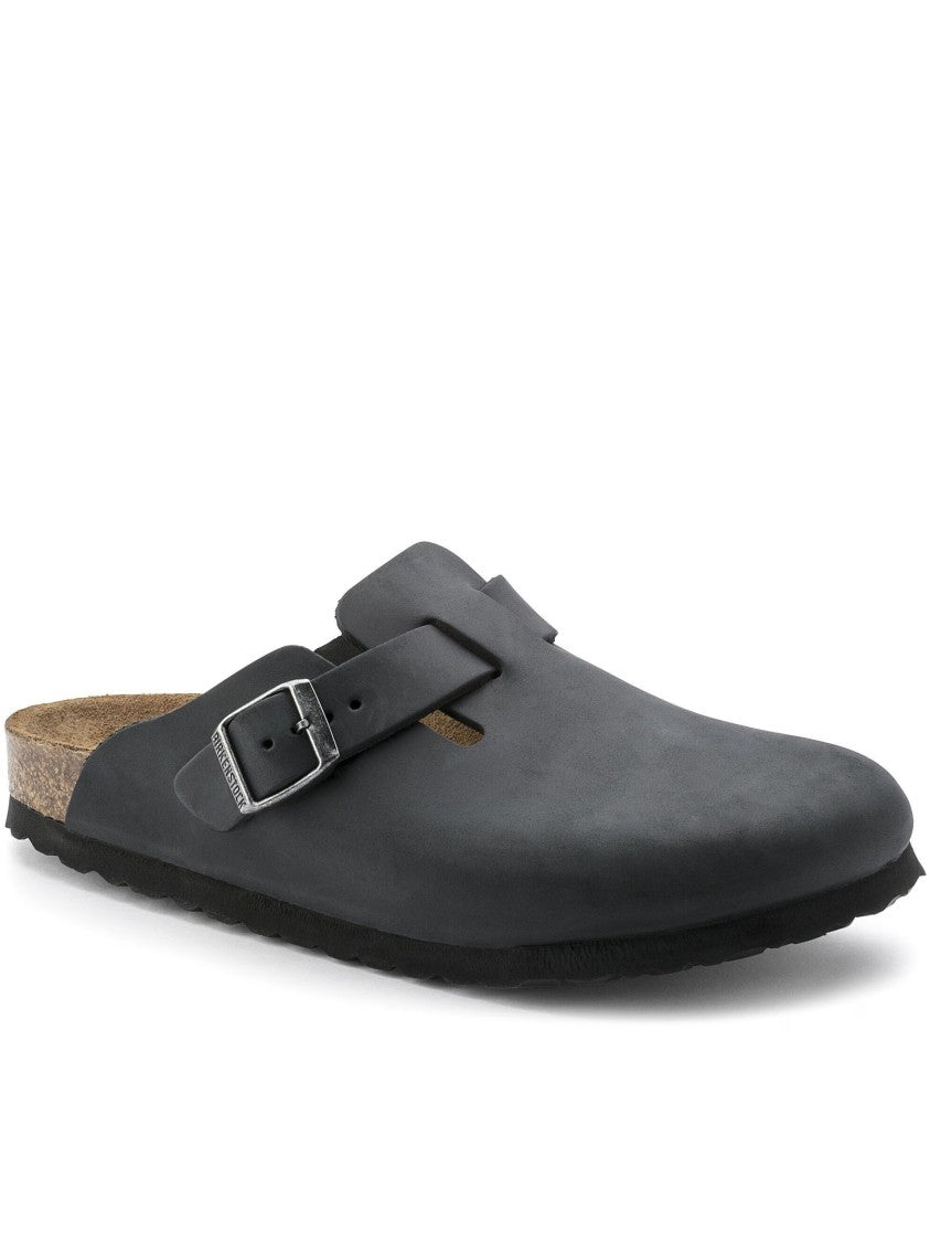 Birkenstock Seamless Black Nubuck Slip-On Shoes With Adjustable Strap