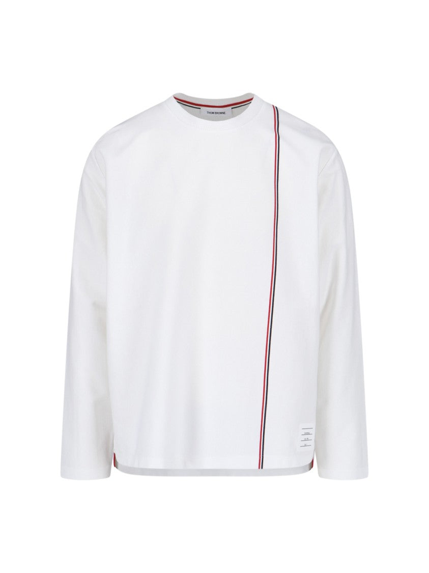 Thom Browne Logo Long-Sleeve T-Shirt – White