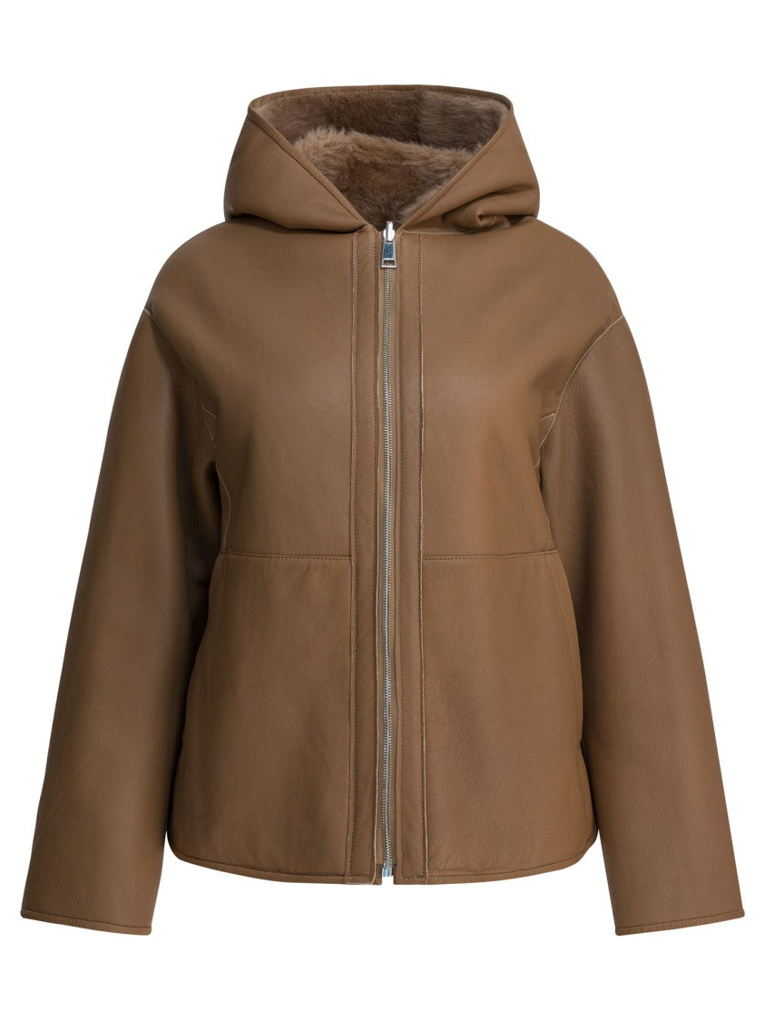 Furling By Giani Reversible Brown Calfskin Jacket