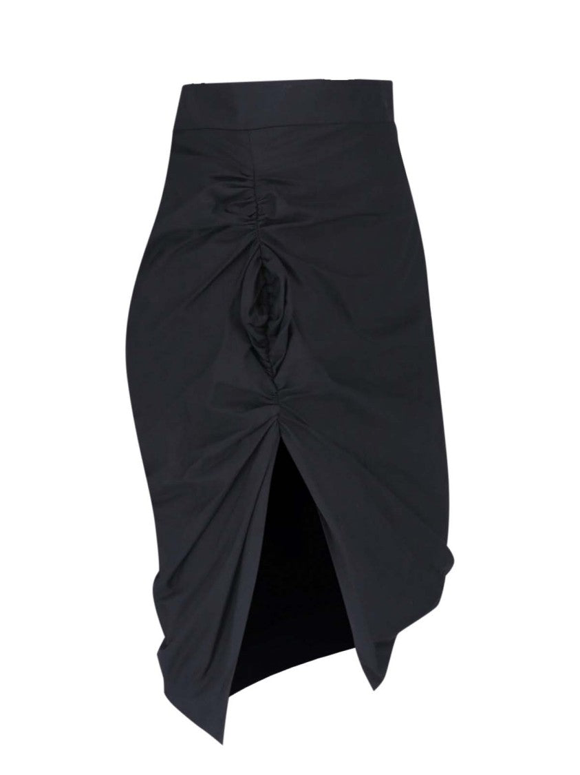 Vivienne Westwood Ruched Design Skirt With Front Slit