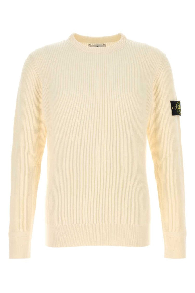 Stone Island Ivory Wool Sweater