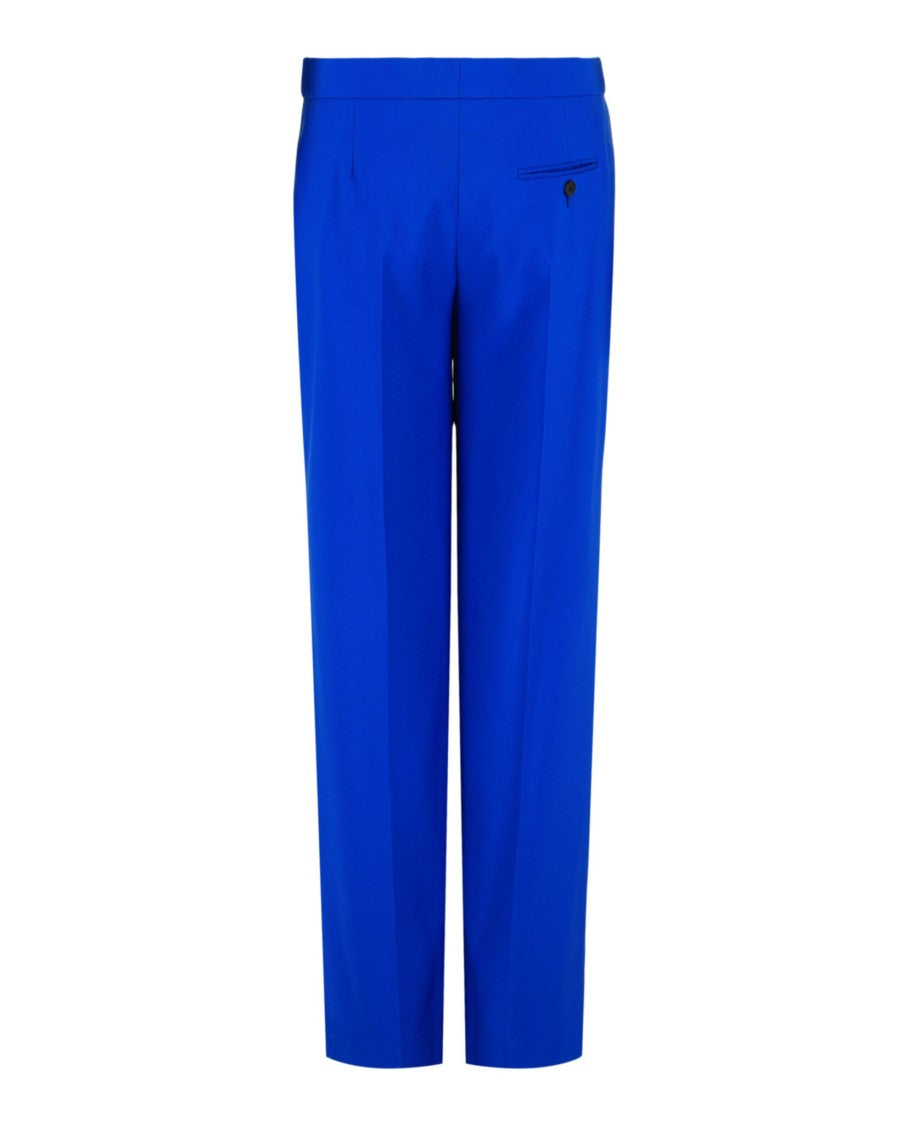Alexander Mcqueen Mid-Rise Wide-Leg Wool Trousers With Pronounced Creases