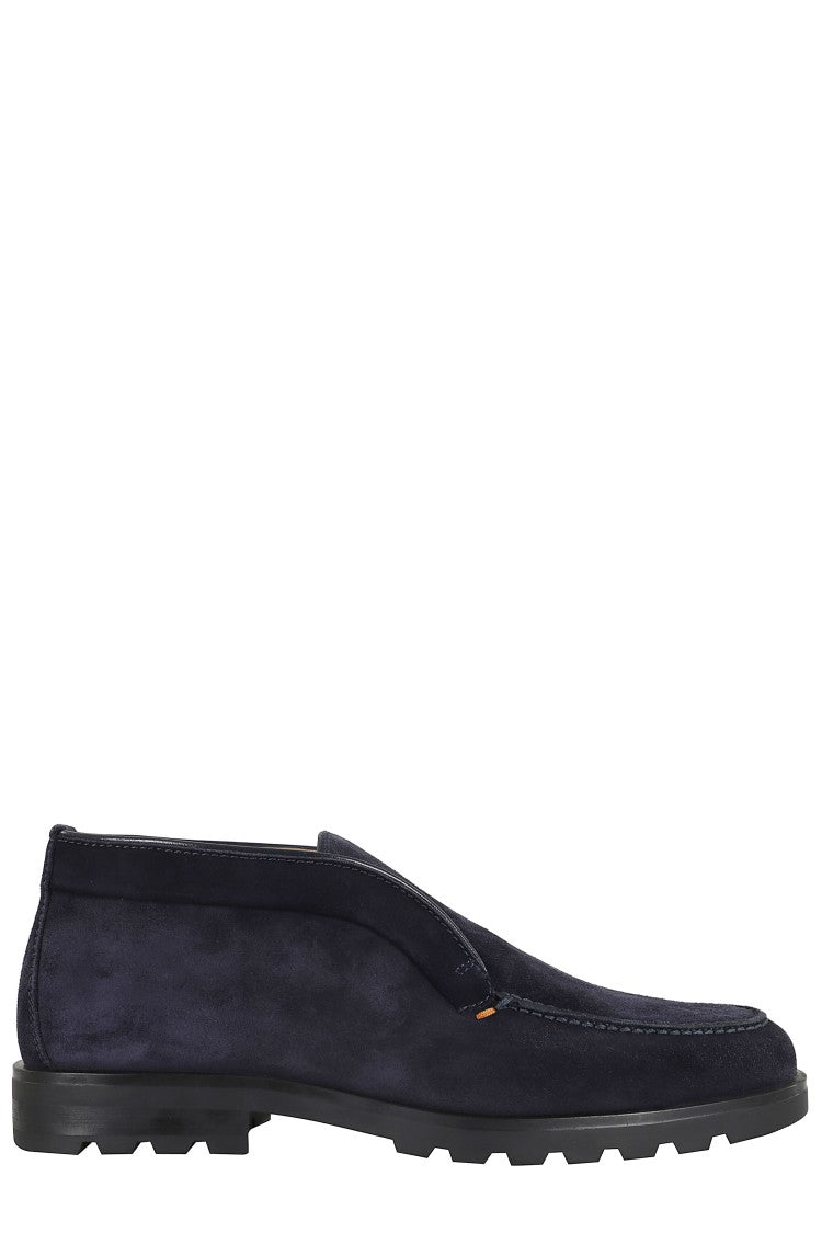 Santoni Rock Ankle Boot In Suede
