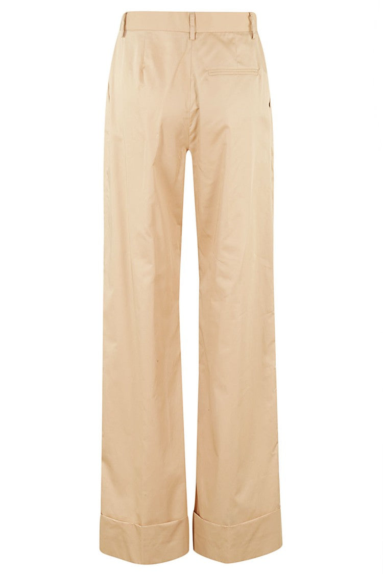 The Andamane Blush Satin Cotton Trousers