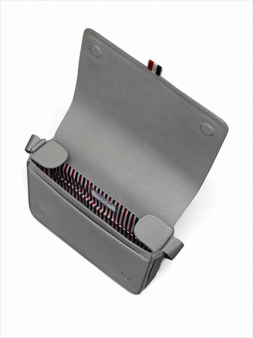 Thom Browne Textured Calf Leather Shoulder Bag