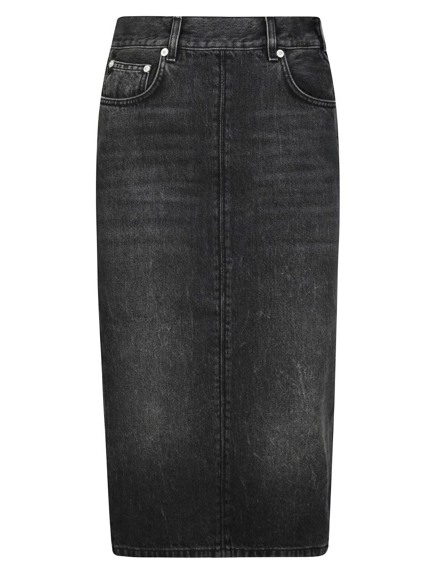 Haikure Kim Authentic Black Wash Midi Skirt