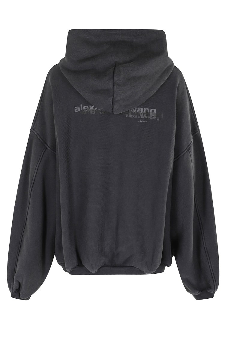 Alexander Wang Balloon Silhouette Zip-Up Hoodie