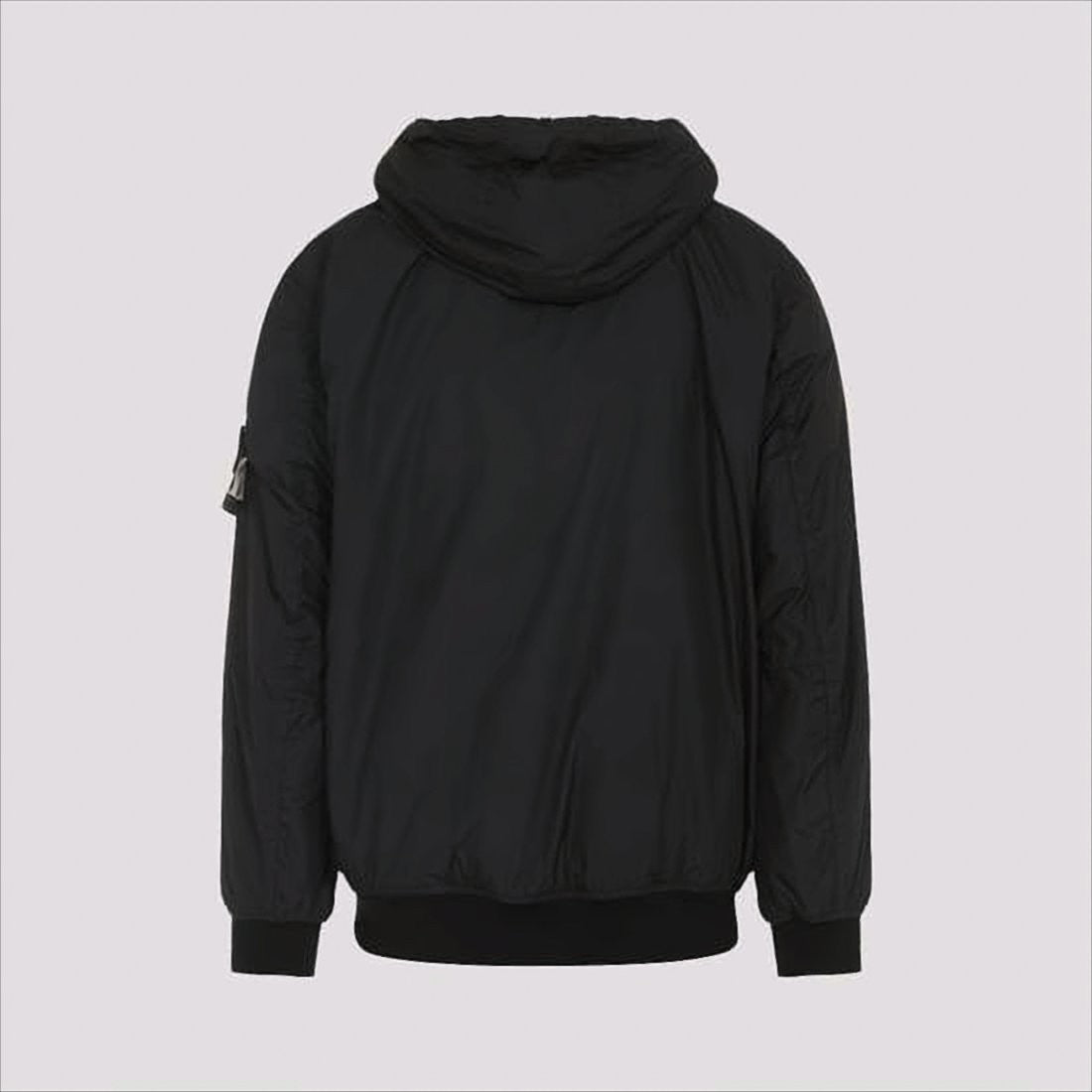 Stone Island Minimalist Black Jacket With Technical Fabric