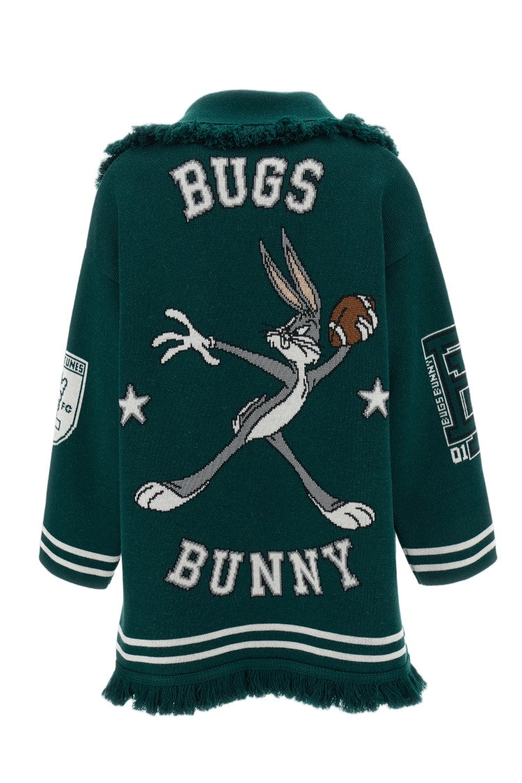 Alanui Bugs Bunny & Sylvester Wool-Cashmere Jacquard Cardigan
