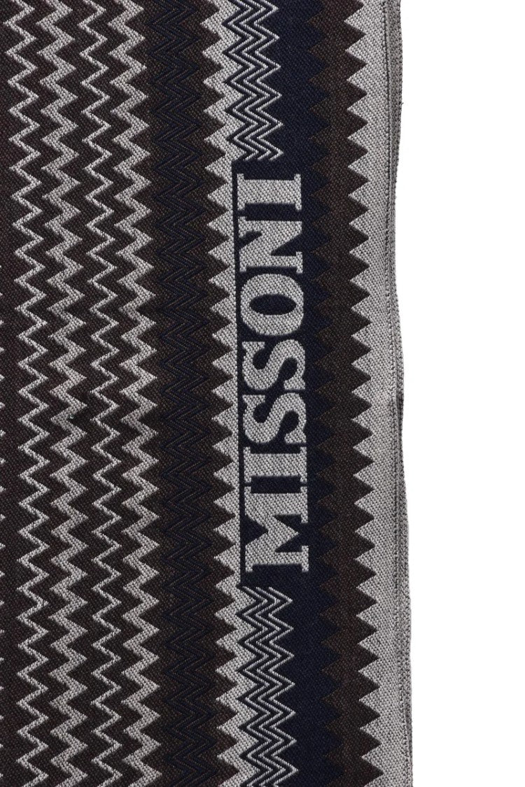 Missoni Brown Beige Wool Scarf
