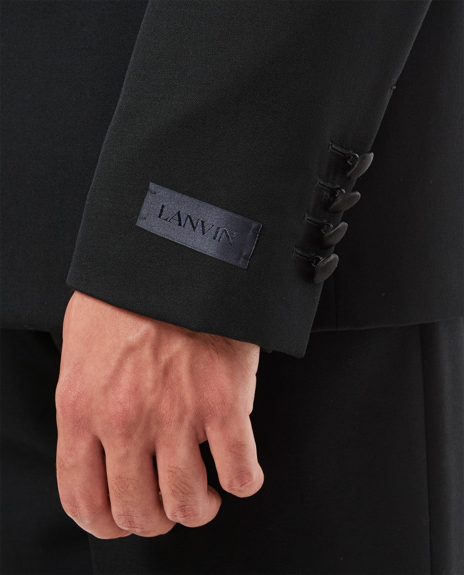 Lanvin Classic Black Wool Tuxedo Jacket