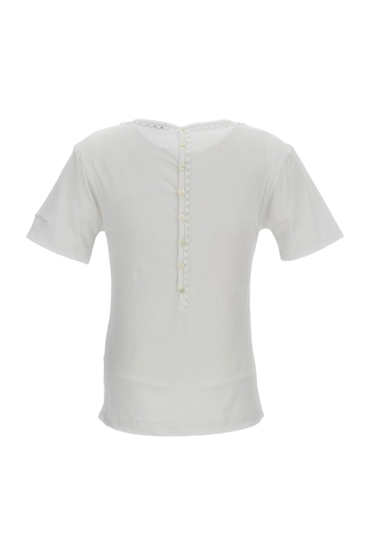 Jacquemus Short-Sleeved Cotton T-Shirt With Passementerie Trim And Embroidered Logo