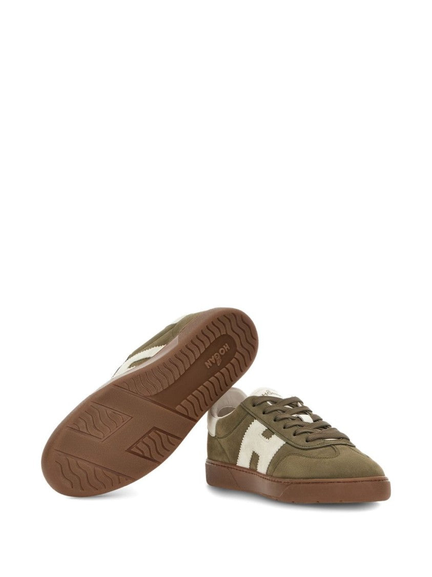 Hogan Moss Green Leather Sneakers