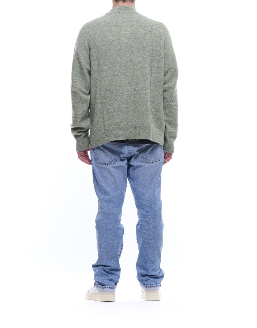 Atomofactory Sage Green Brushed Crewneck Sweater