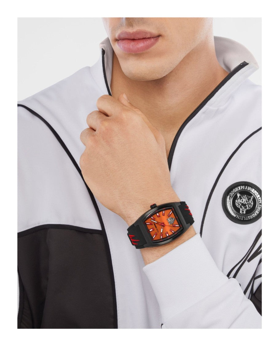 Plein Sport 40Mm Black Silicone Sport Watch