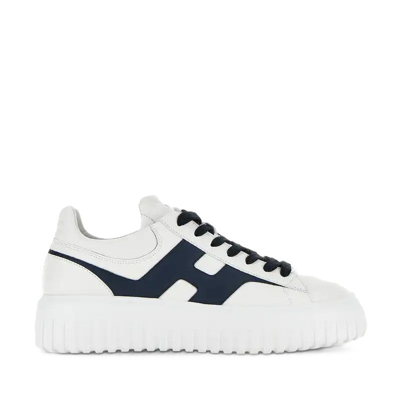 Hogan Navy Accent Chunky Sole Low-Top Sneakers