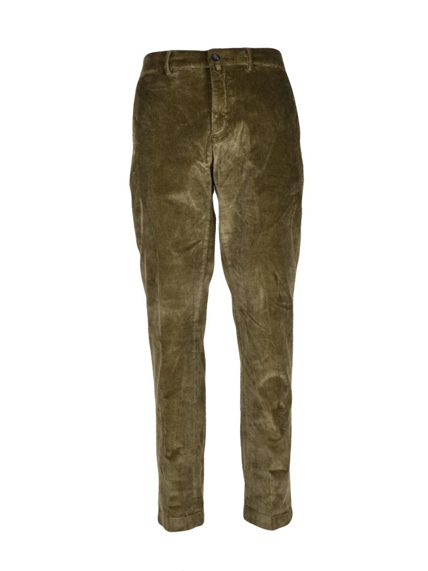 Siviglia Chino Trousers With Slim Silhouette And Subtle Corduroy Texture