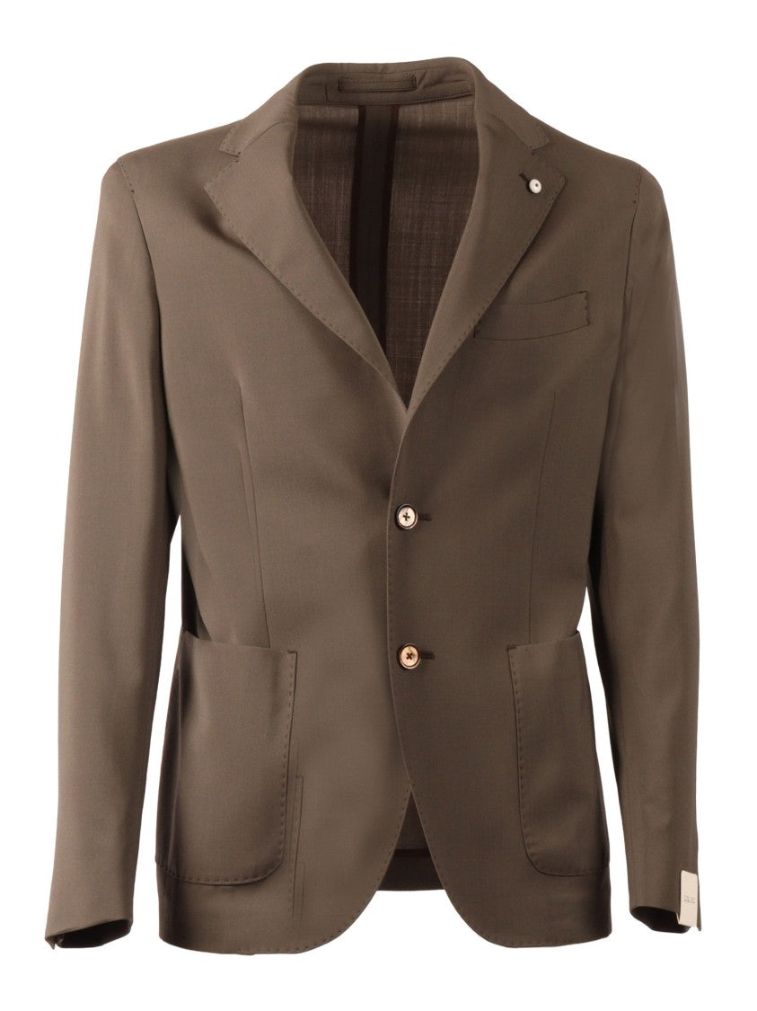 L.B.M. 1911 Brown Drop S Virgin Wool Jacket