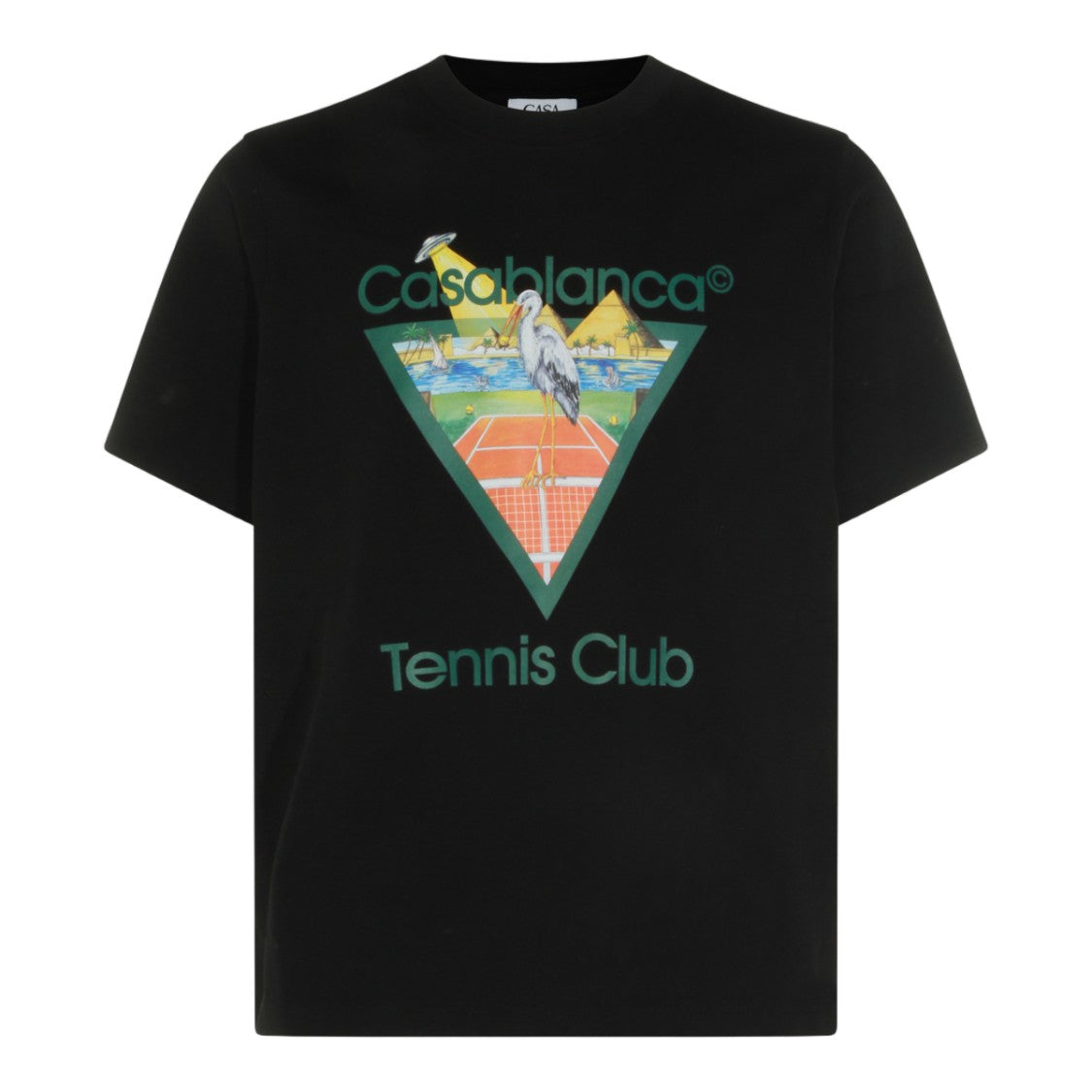Casablanca Graphic Print Black T-Shirt With Unique Design Elements