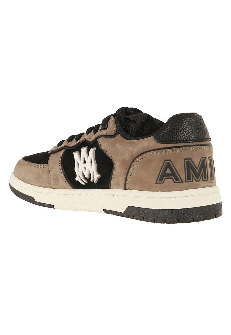 Amiri Brown Black Newport Suede Fabric Low-Top Sneakers