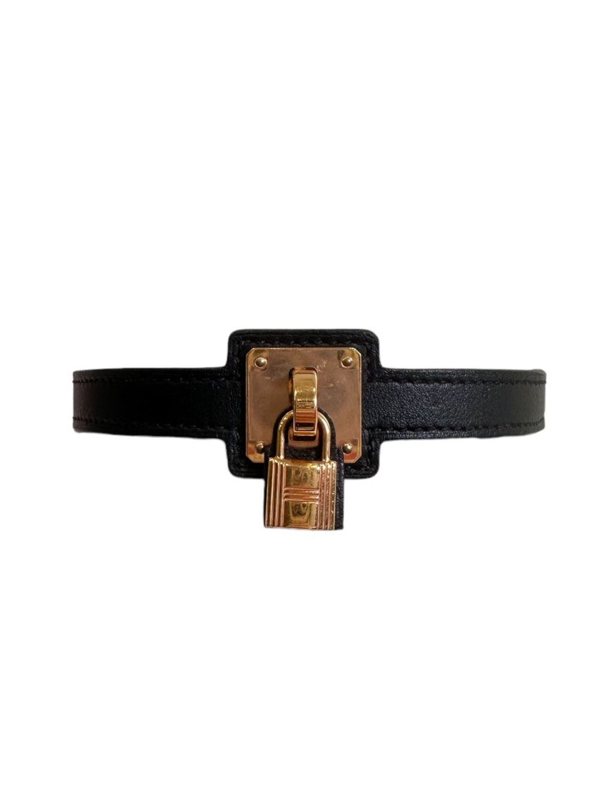 Hermès Kelly Lock Choker Necklace Black