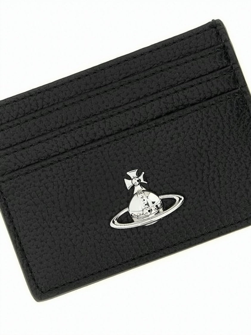Vivienne Westwood Textured Black Card Wallet