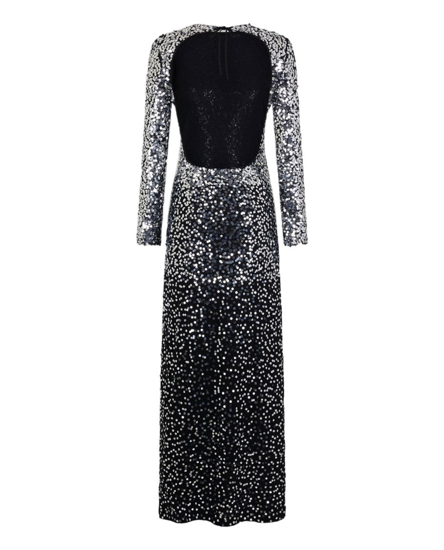Rabanne Gradient Silver Sequin Long Dress