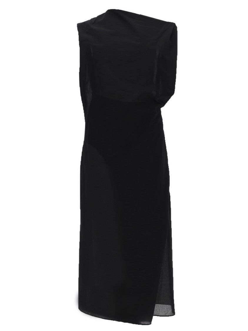 Jacquemus La Robe Drap Asymmetrical Midi Dress