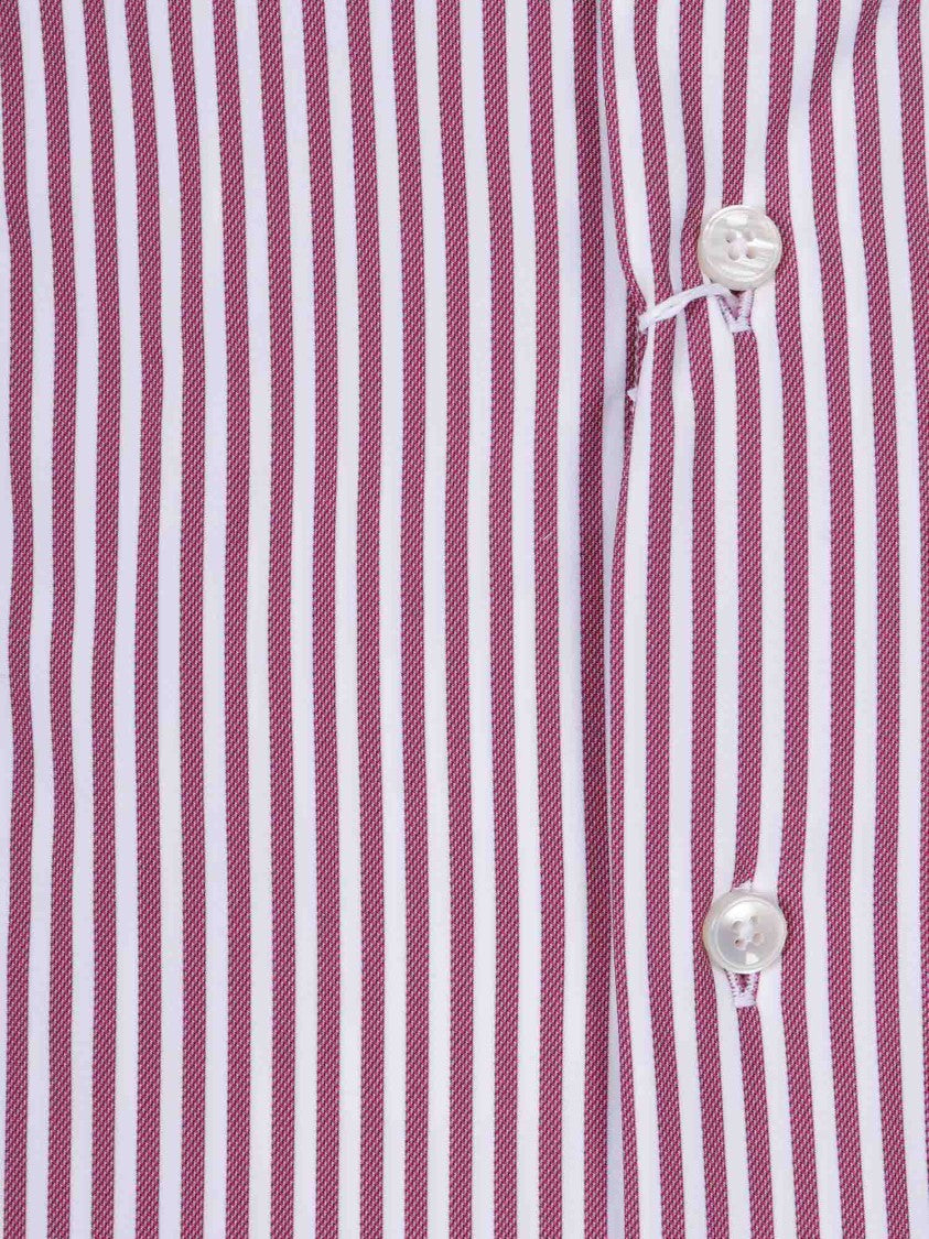 Xacus Red Vertical Striped Casual Shirt