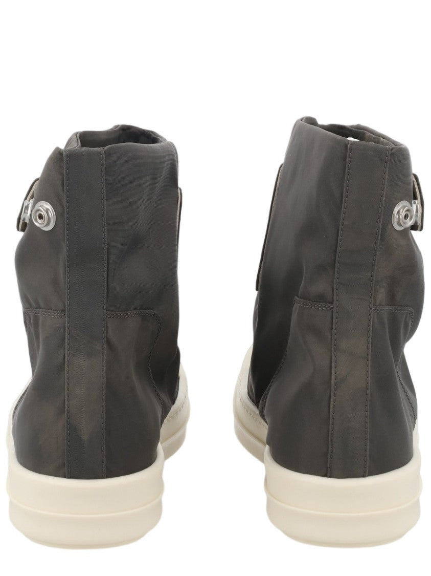 Drkshdw By Rick Owens Charcoal High-Top Snap Button Nylon Boots